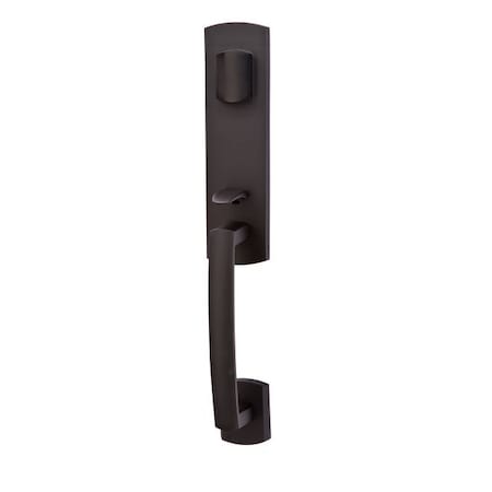 Emtek Flat Black Handleset 452822MTFBRH 452822MTFBRH